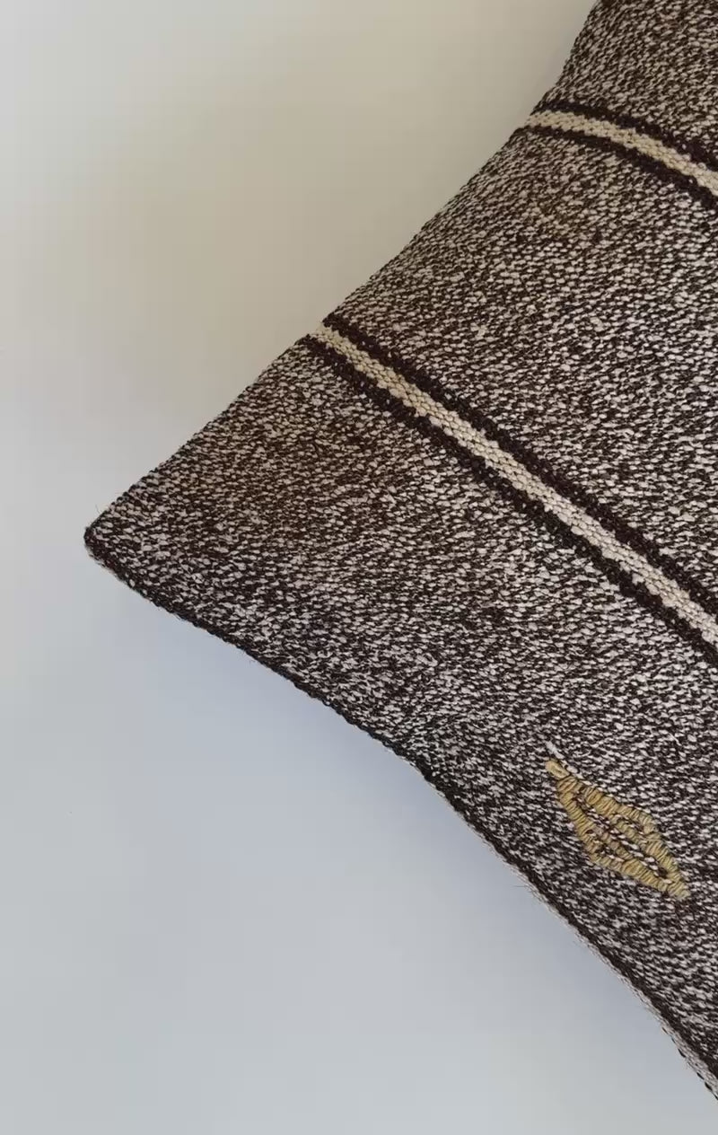 Dark Grey Turkish Cushion Cover 16''x16'' / 40x40 CM