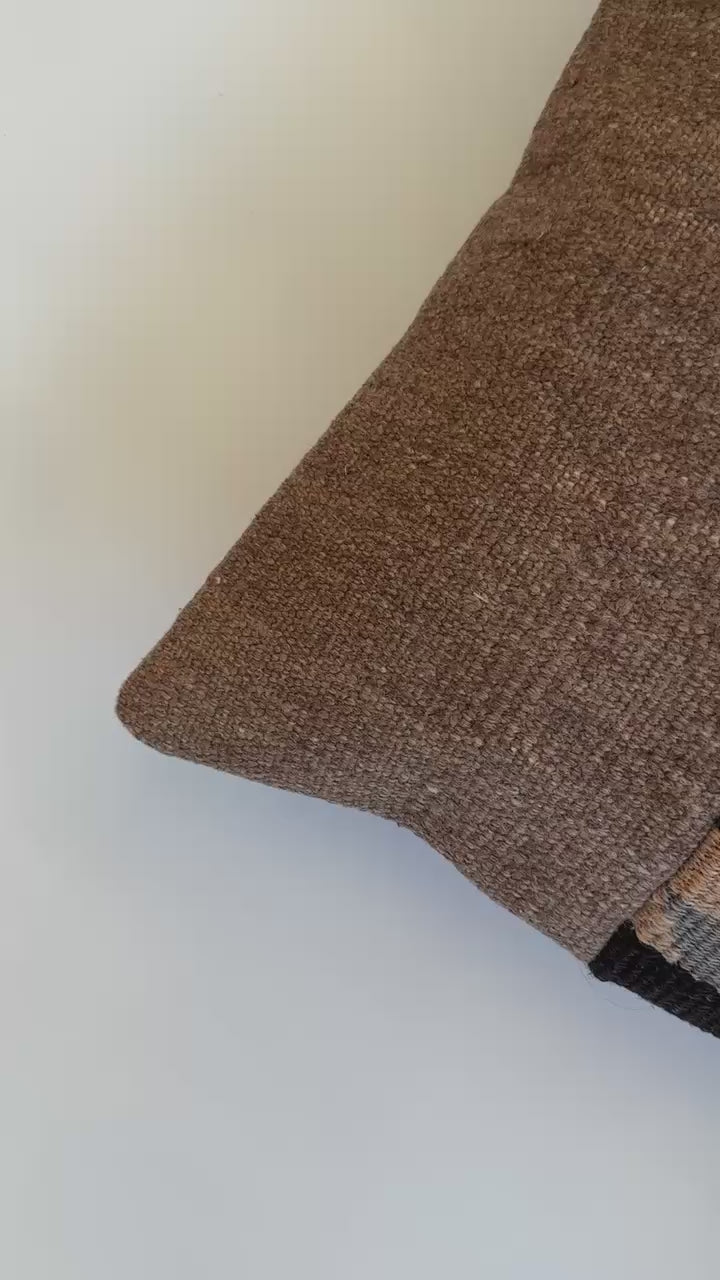 Handmade Multicoloured Turkish Cushion Cover 16''x16'' / 40x40 CM