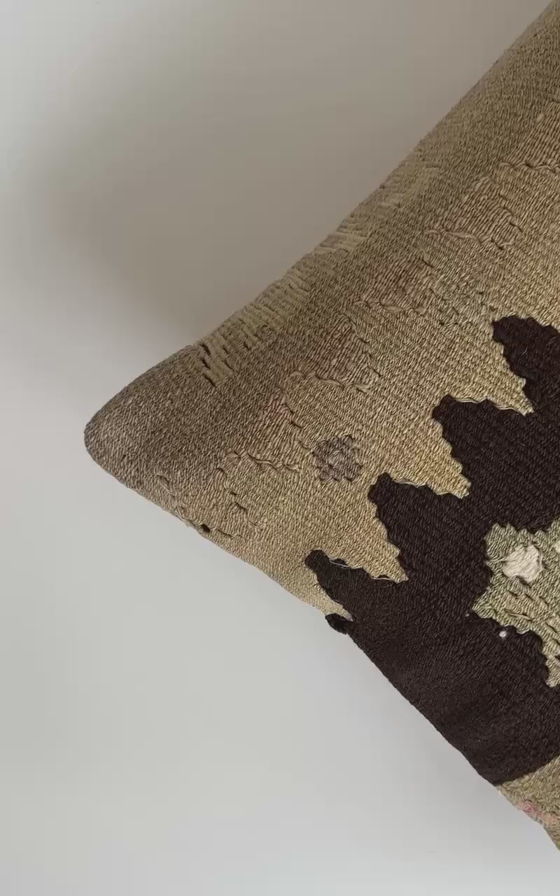 Handmade Multicolour Turkish Rug Cushion Cover 18''x18'' / 45x45 CM