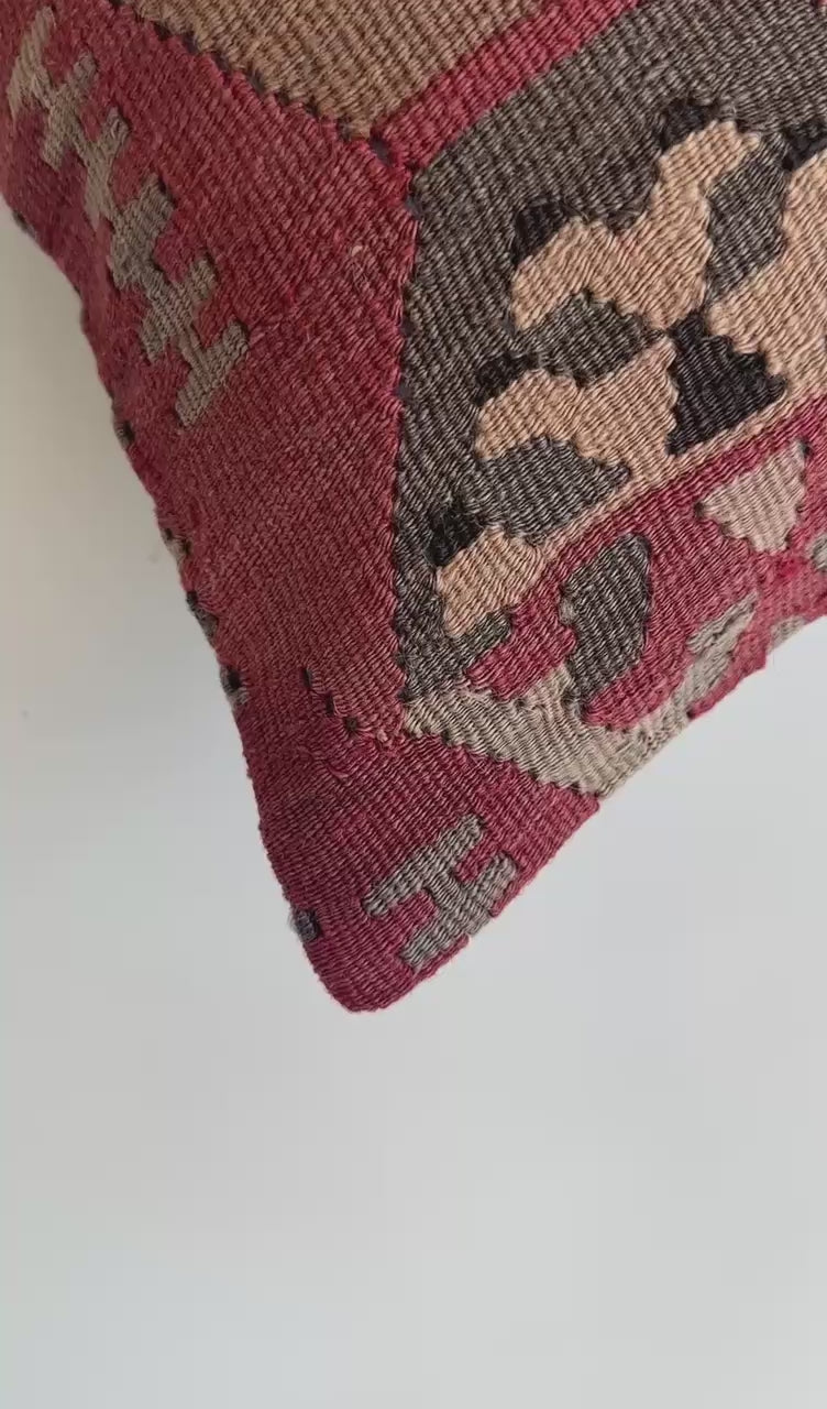 Handmade Turkish Cushion Cover 16''x16'' / 42x42 CM