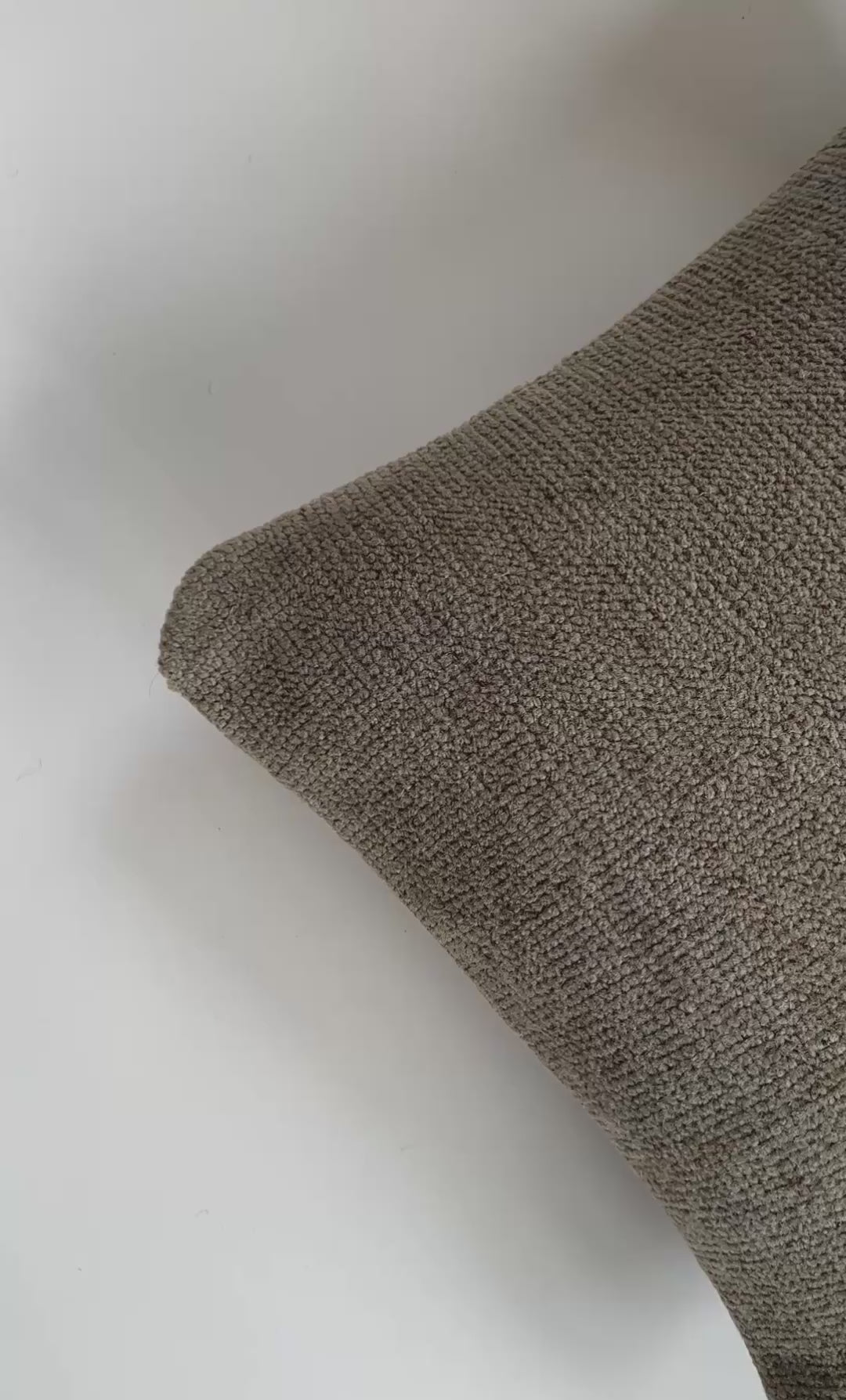 Handmade Textured Grey Turkish Rug Cushion Cover 16''x16'' / 41x41 CM