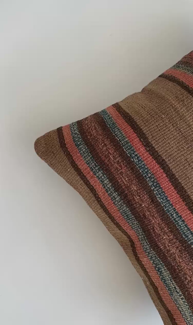 Handmade Multicolour Turkish Cushion Cover 16''x16'' / 40x40 CM