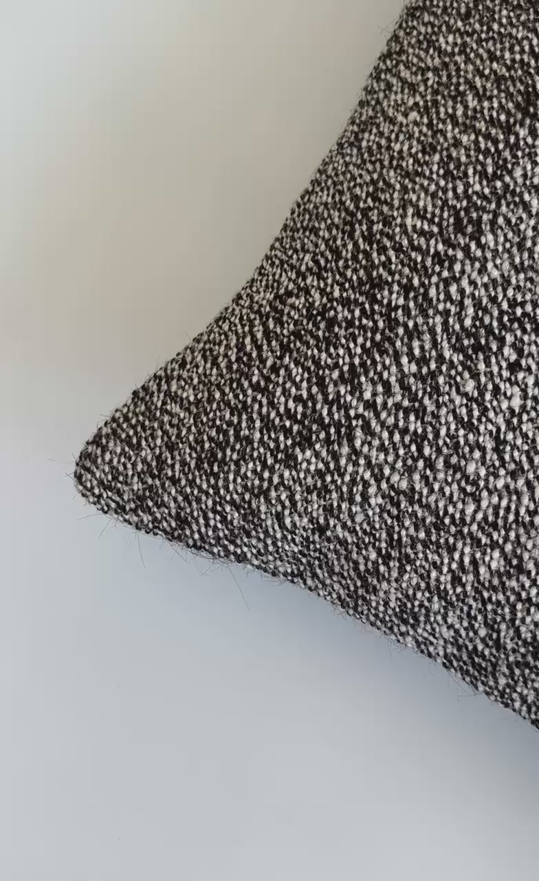 Dark Grey Handmade Turkish Cushion Cover 16''x16'' / 39x39 CM