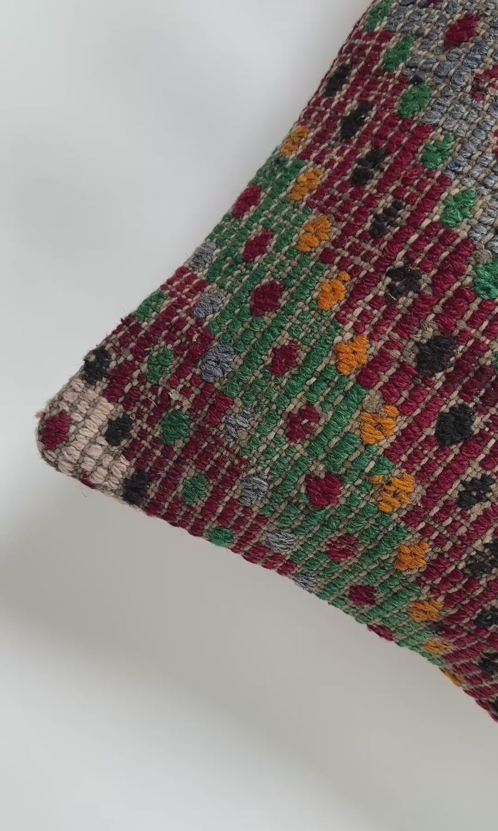 Handmade Multicoloured Cushion Cover 16''x16'' / 40x40 CM