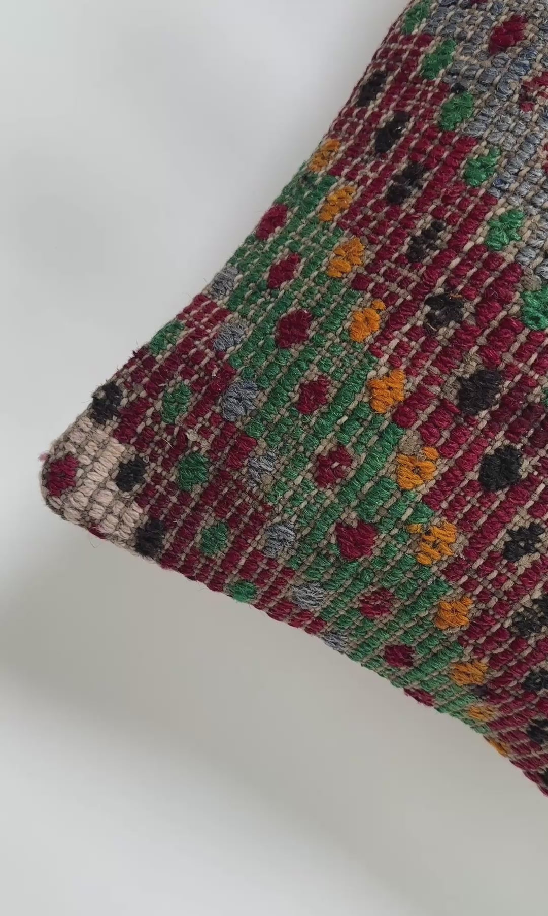 Handmade Multicoloured Cushion Cover 16''x16'' / 40x40 CM