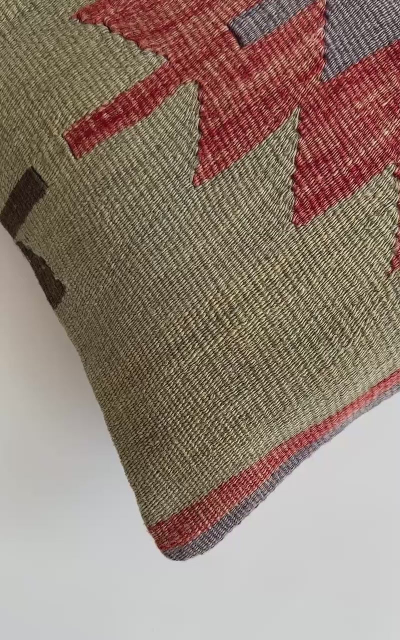 Handmade Turkish Cushion Cover 16''x16'' / 42x40 CM