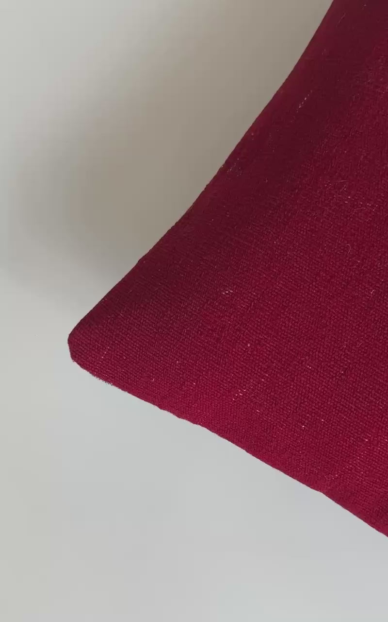 Textured Red Turkish Rug Cushion Cover 16''x16'' / 40x40 CM