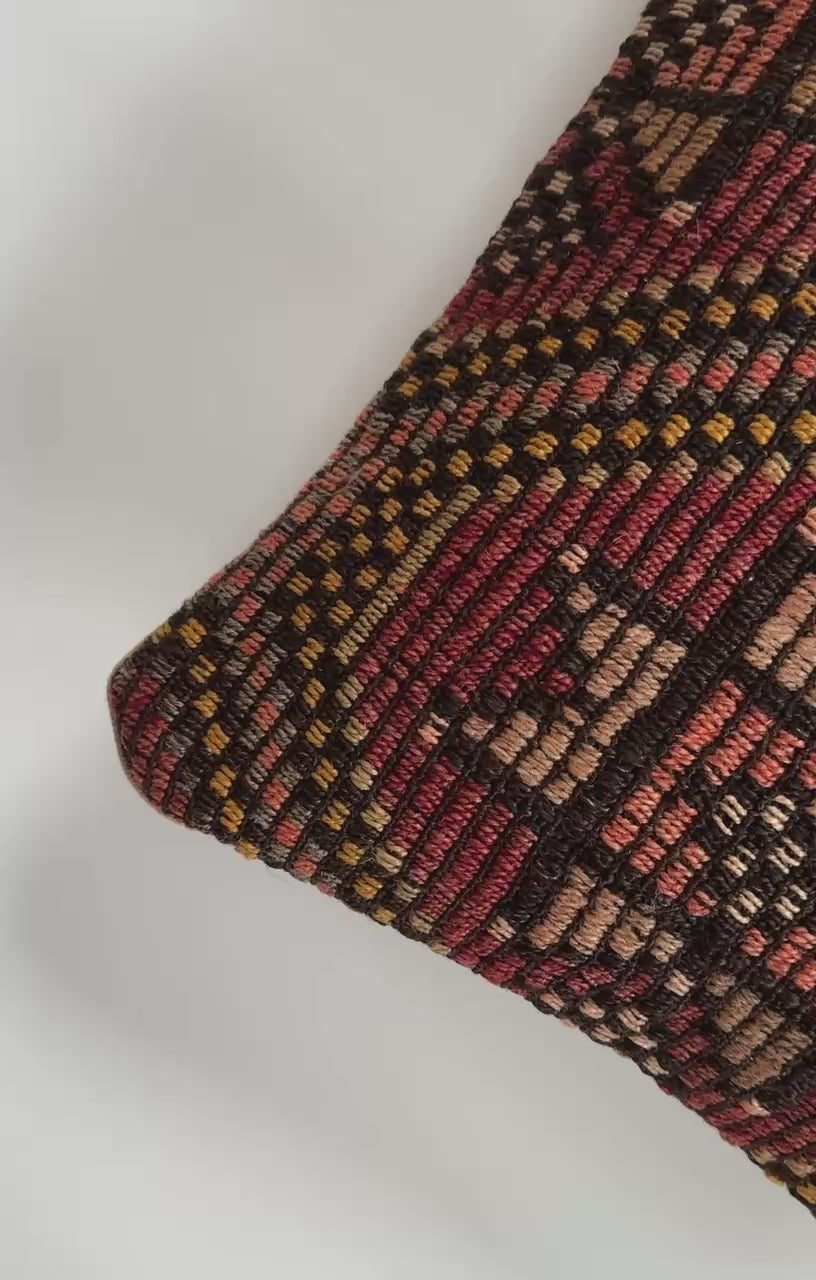 Handmade Multicoloured Cushion Cover 16''x16'' / 41x41 CM