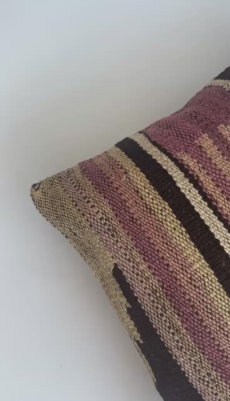 Handmade Turkish Rug Cushion Cover 16''x16'' / 43x41 CM