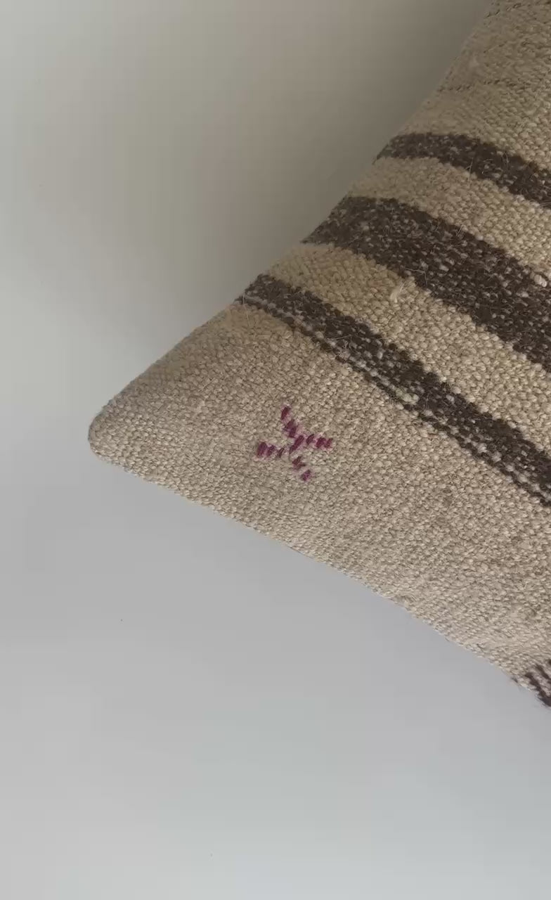 Handmade Multicolour Turkish Rug Cushion Cover 18''x18'' / 44x44 CM