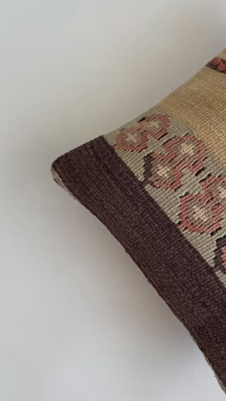 Handmade Turkish Cushion Cover 16''x16'' / 40x39 CM