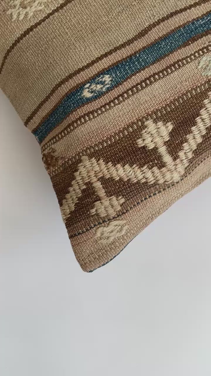 Handmade Multicolour Turkish Cushion Cover 16''x16'' / 42x41 CM