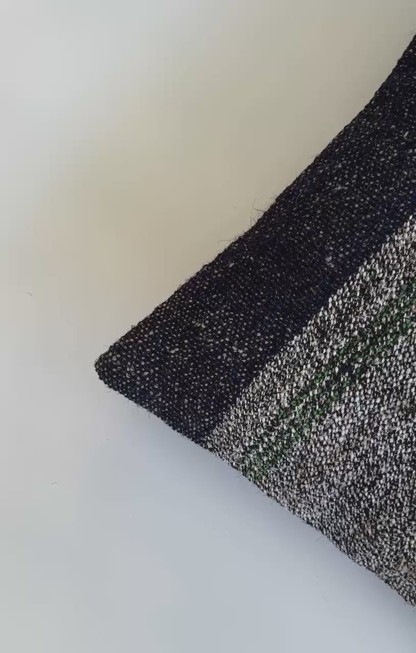 Faded Charcoal Turkish Cushion Cover 16''x16'' / 43x42 CM