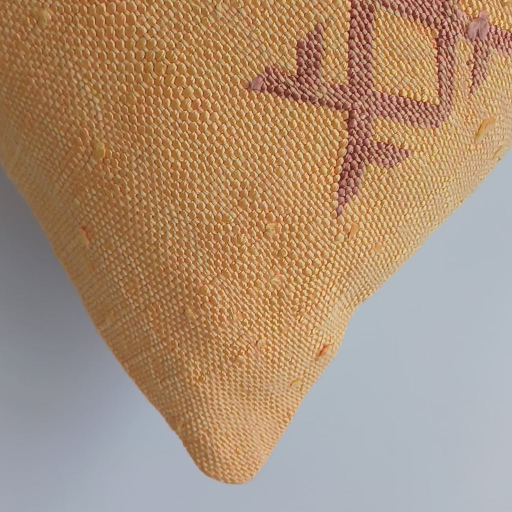 Moroccan Handmade Sunset Cactus Silk Cushion Cover 20''x20'' / 50x50 CM