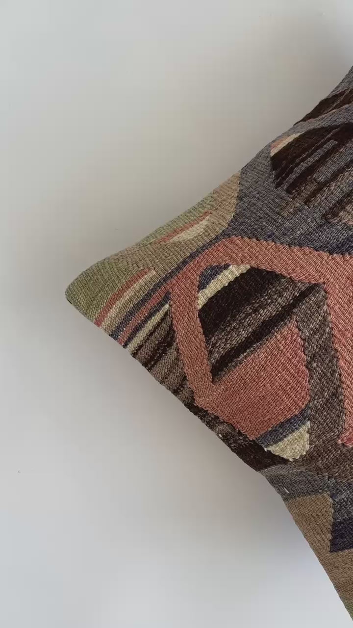 Handmade Turkish Cushion Cover 16''x16'' / 41x41 CM