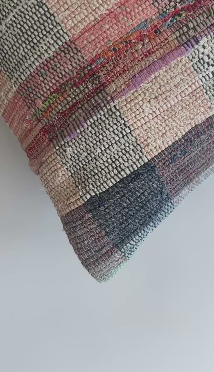 Handmade Multicolour Turkish Cushion Cover 16''x16'' / 41x40 CM