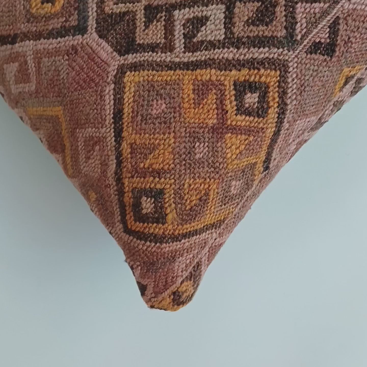 Handmade Multicolour Turkish Rug Cushion Cover 18''x18'' / 45x45 CM