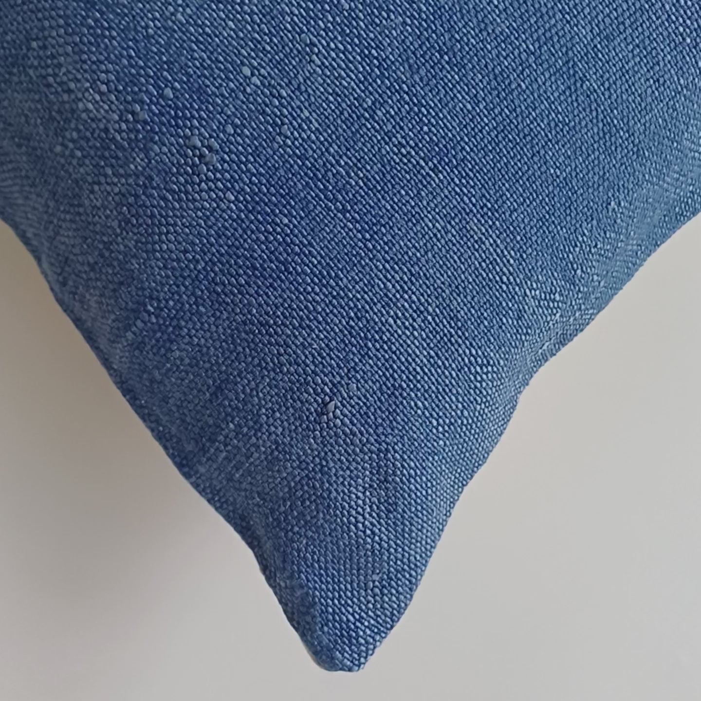 Moroccan Handmade Royal Blue Cactus Silk Cushion Cover 20''x20'' / 50x50 CM