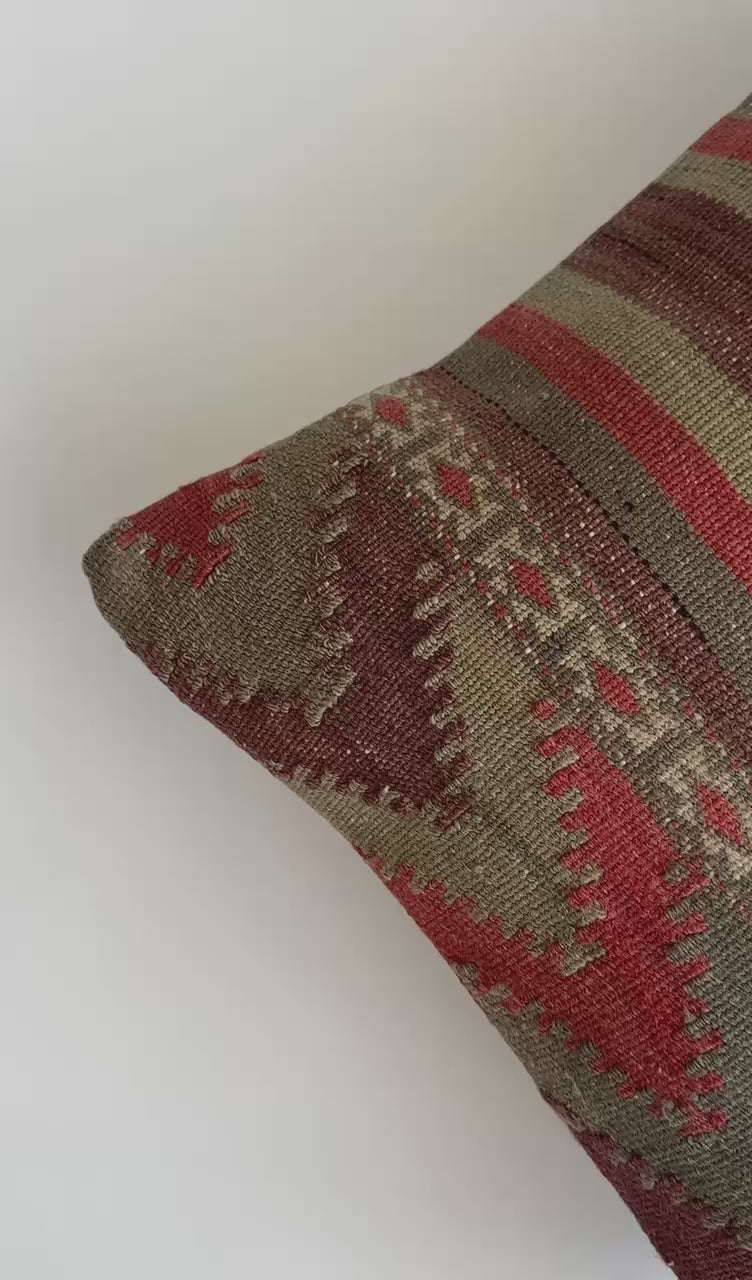 Handmade Turkish Cushion Cover 16''x16'' / 41x41 CM